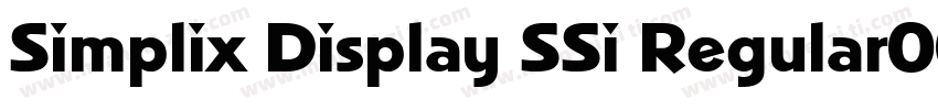 Simplix Display SSi Regular001001字体转换